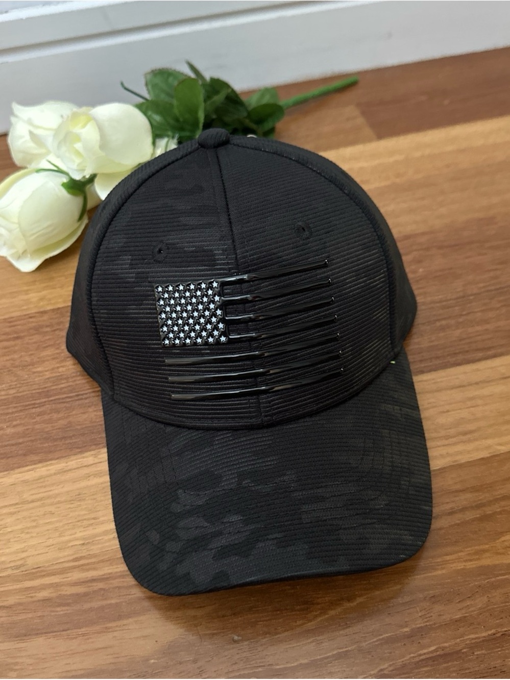 Color Black - American Flag Baseball Cap - Men Accessories